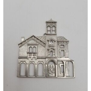 Kirk Stieff Pewter Victorian House Christmas Ornament Decoration